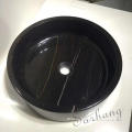 Bathroom small size black marble sink stone washbasin from china factory  laurent black gold marble